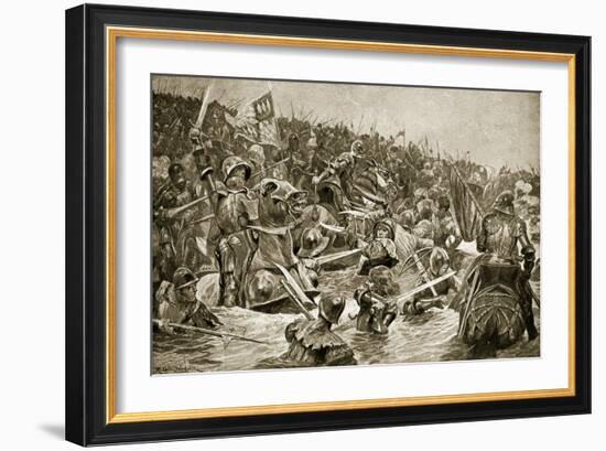 The Battle of Towton, Illustration from 'Hutchinson's Story of the British Nation', C.1923-Richard Caton Woodville II-Framed Giclee Print