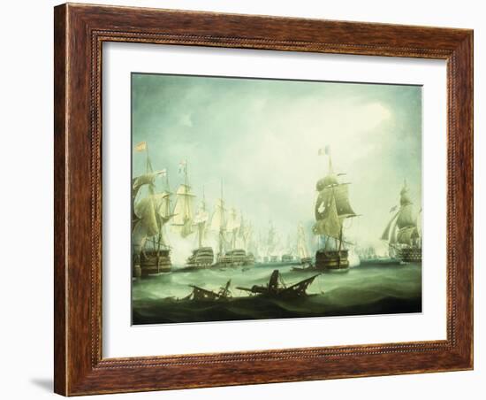 The Battle of Trafalgar, 1805-Thomas Buttersworth-Framed Giclee Print