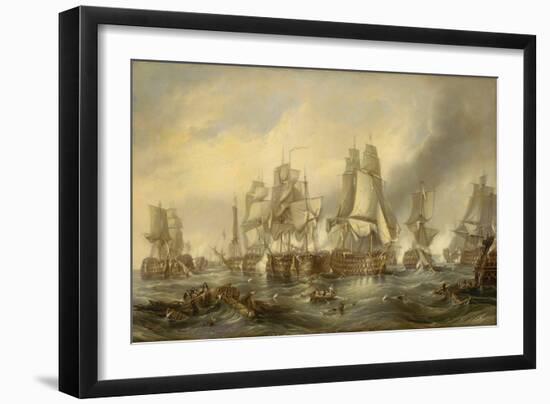 The Battle of Trafalgar, 21 October 1805, C.1836 (Oil on Canvas)-George the Elder Chambers-Framed Giclee Print