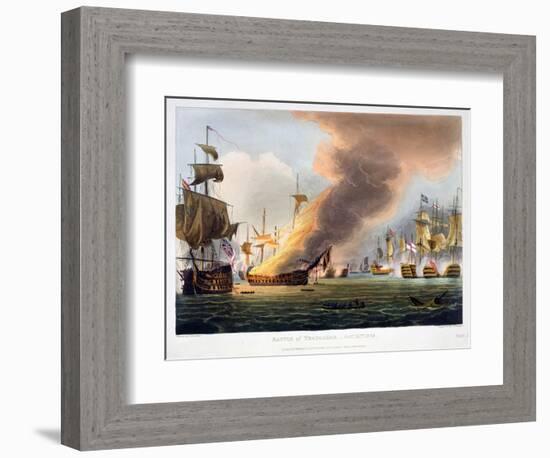 The Battle of Trafalgar, 21st October 1805 (1816)-Thomas Sutherland-Framed Giclee Print