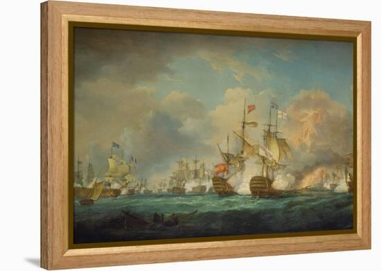 The Battle of Trafalgar, 21st October 1805. Painted 1806-Thomas Whitcombe-Framed Premier Image Canvas