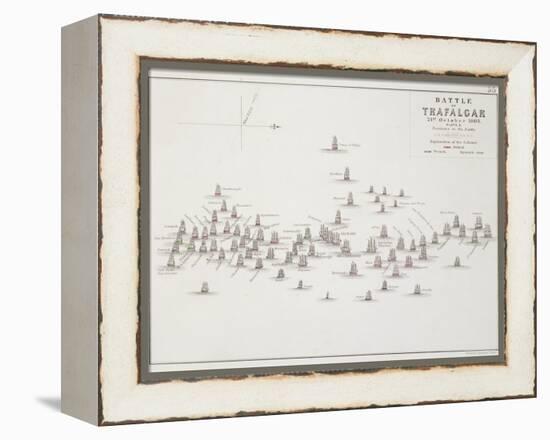 The Battle of Trafalgar, 21st October 1805, Positions in the Battle, circa 1830s-Alexander Keith Johnston-Framed Premier Image Canvas