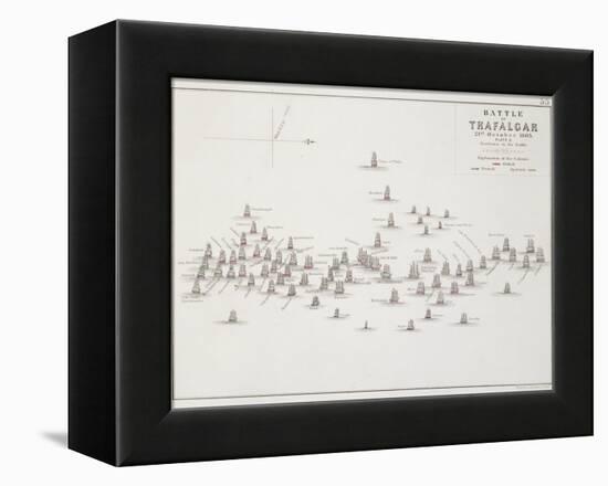 The Battle of Trafalgar, 21st October 1805, Positions in the Battle, circa 1830s-Alexander Keith Johnston-Framed Premier Image Canvas