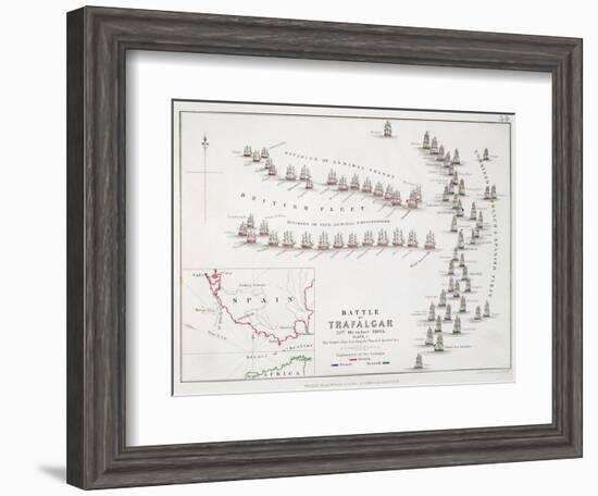 The Battle of Trafalgar, 21st October 1805, the British Breaking the French and Spanish Line-Alexander Keith Johnston-Framed Giclee Print