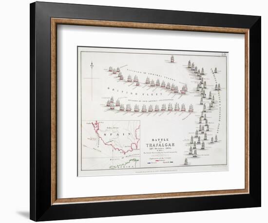 The Battle of Trafalgar, 21st October 1805, the British Breaking the French and Spanish Line-Alexander Keith Johnston-Framed Giclee Print