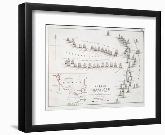 The Battle of Trafalgar, 21st October 1805, the British Breaking the French and Spanish Line-Alexander Keith Johnston-Framed Giclee Print