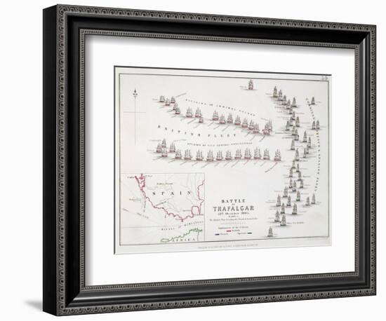 The Battle of Trafalgar, 21st October 1805, the British Breaking the French and Spanish Line-Alexander Keith Johnston-Framed Giclee Print