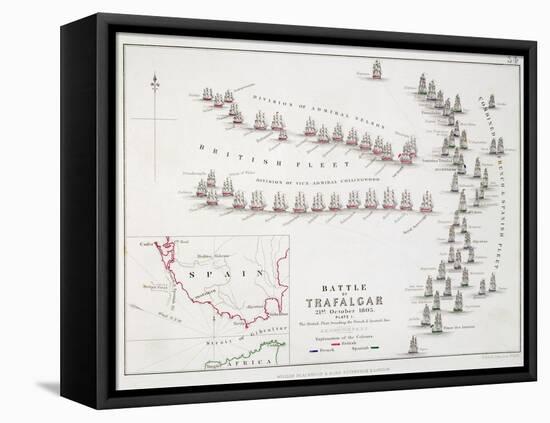 The Battle of Trafalgar, 21st October 1805, the British Breaking the French and Spanish Line-Alexander Keith Johnston-Framed Premier Image Canvas