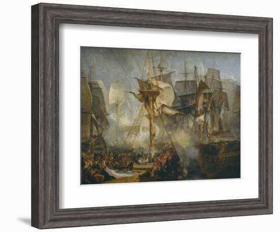 The Battle of Trafalgar, as Seen from the Mizen Starboard Shrouds of the Victory-J. M. W. Turner-Framed Giclee Print