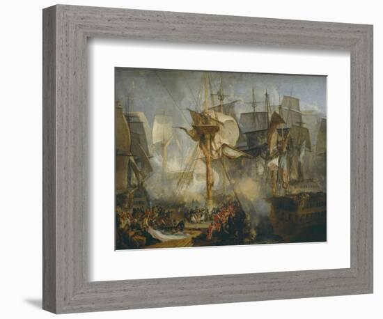 The Battle of Trafalgar, as Seen from the Mizen Starboard Shrouds of the Victory-J. M. W. Turner-Framed Giclee Print