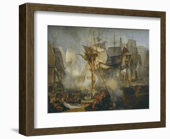 The Battle of Trafalgar, as Seen from the Mizen Starboard Shrouds of the Victory-J. M. W. Turner-Framed Giclee Print