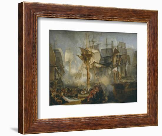 The Battle of Trafalgar, as Seen from the Mizen Starboard Shrouds of the Victory-J. M. W. Turner-Framed Giclee Print