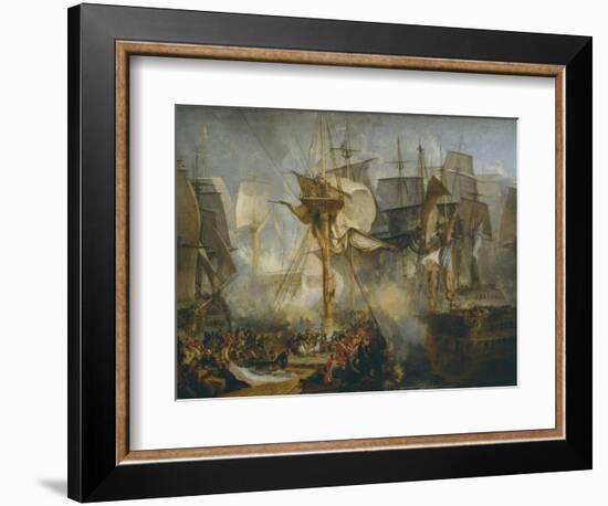 The Battle of Trafalgar, as Seen from the Mizen Starboard Shrouds of the Victory-J. M. W. Turner-Framed Giclee Print