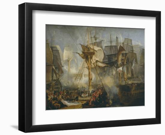 The Battle of Trafalgar, as Seen from the Mizen Starboard Shrouds of the Victory-J. M. W. Turner-Framed Giclee Print