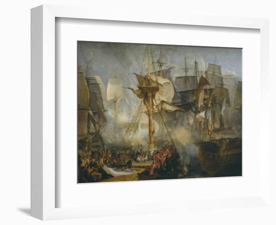 The Battle of Trafalgar, as Seen from the Mizen Starboard Shrouds of the Victory-J. M. W. Turner-Framed Giclee Print