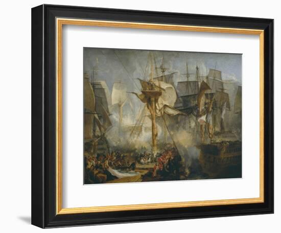 The Battle of Trafalgar, as Seen from the Mizen Starboard Shrouds of the Victory-J. M. W. Turner-Framed Giclee Print