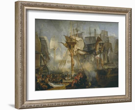 The Battle of Trafalgar, as Seen from the Mizen Starboard Shrouds of the Victory-J. M. W. Turner-Framed Giclee Print