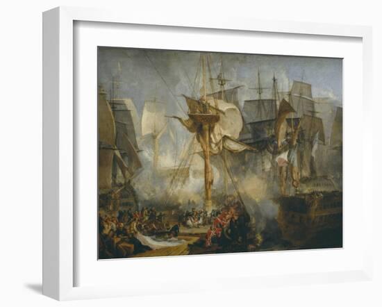 The Battle of Trafalgar, as Seen from the Mizen Starboard Shrouds of the Victory-J. M. W. Turner-Framed Giclee Print