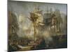 The Battle of Trafalgar, as Seen from the Mizen Starboard Shrouds of the Victory-J. M. W. Turner-Mounted Giclee Print