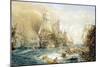 The Battle of Trafalgar, at 14:30 P.M. on October 21, 1805, Pitted the British and Franco-Spanish (-William Lionel Wyllie-Mounted Giclee Print