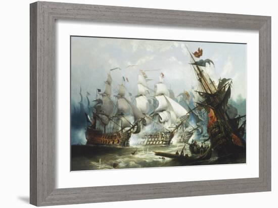 The Battle of Trafalgar, c.1875-John Callow-Framed Giclee Print