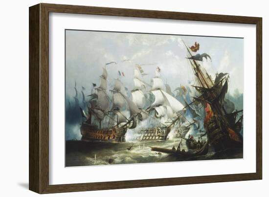 The Battle of Trafalgar, c.1875-John Callow-Framed Giclee Print