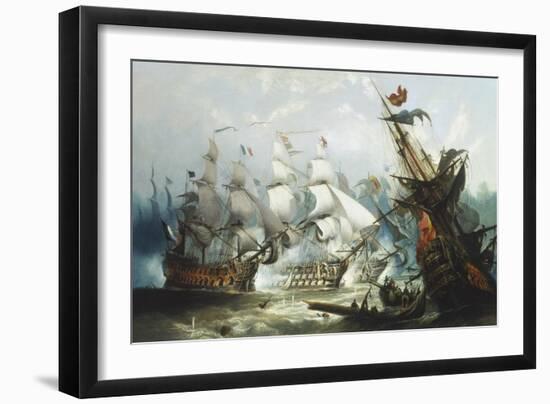 The Battle of Trafalgar, c.1875-John Callow-Framed Giclee Print