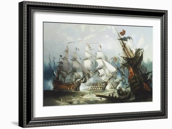 The Battle of Trafalgar, c.1875-John Callow-Framed Giclee Print