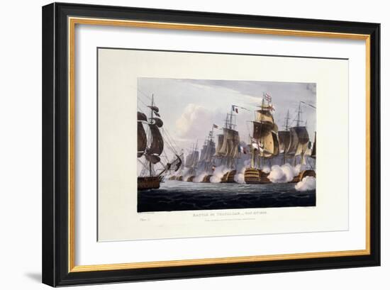 The Battle of Trafalgar, October 21st 1805, 1816-Thomas Whitcombe-Framed Giclee Print