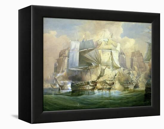 The Battle of Trafalgar, the Beginning of the Action, 21st October 1805-William John Huggins-Framed Premier Image Canvas