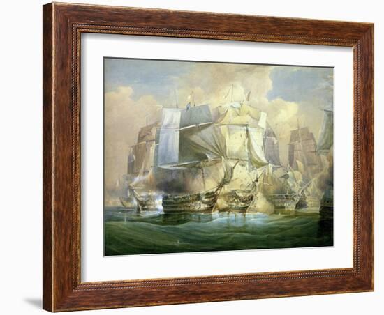 The Battle of Trafalgar, the Beginning of the Action, 21st October 1805-William John Huggins-Framed Giclee Print