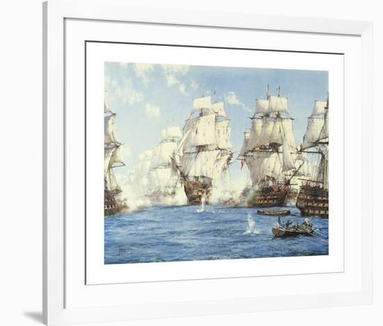 The Battle of Trafalgar-Montague Dawson-Framed Premium Giclee Print