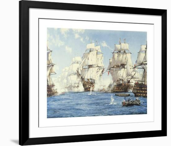 The Battle of Trafalgar-Montague Dawson-Framed Premium Giclee Print