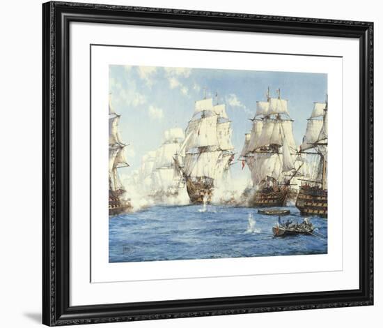 The Battle of Trafalgar-Montague Dawson-Framed Premium Giclee Print