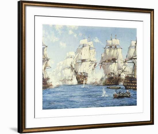 The Battle of Trafalgar-Montague Dawson-Framed Premium Giclee Print