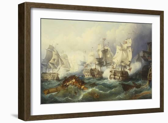 The Battle of Trafalgar-Philip James De Loutherbourg-Framed Giclee Print