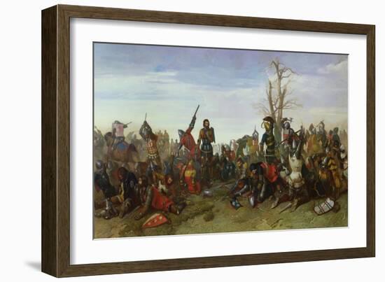 The Battle of Trente in 1350, 1857-Octave Penguilly l'Haridon-Framed Giclee Print