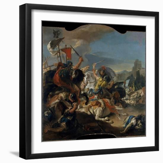 The Battle of Vercellae, 1725-29-Giovanni Battista Tiepolo-Framed Giclee Print