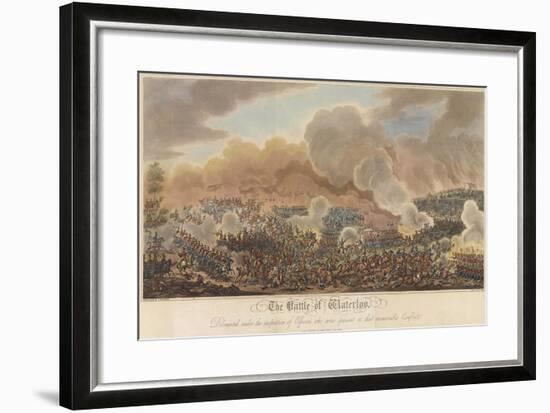 The Battle of Waterloo-George Cruikshank-Framed Giclee Print