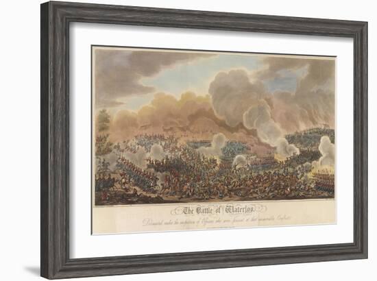 The Battle of Waterloo-George Cruikshank-Framed Giclee Print