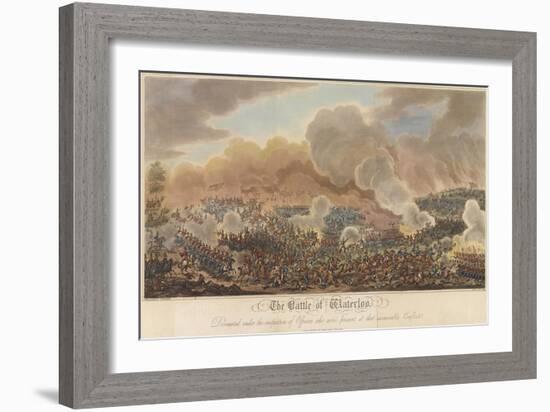 The Battle of Waterloo-George Cruikshank-Framed Giclee Print