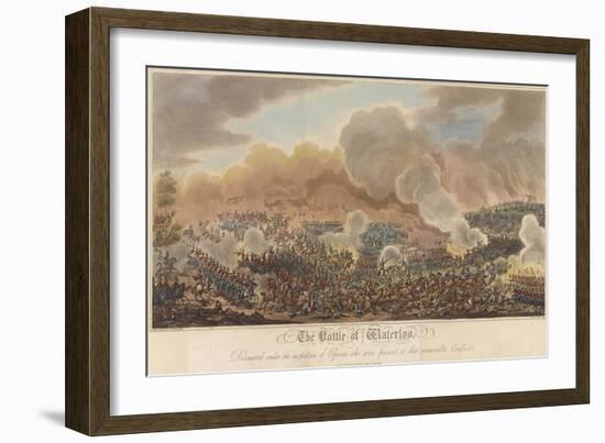 The Battle of Waterloo-George Cruikshank-Framed Giclee Print