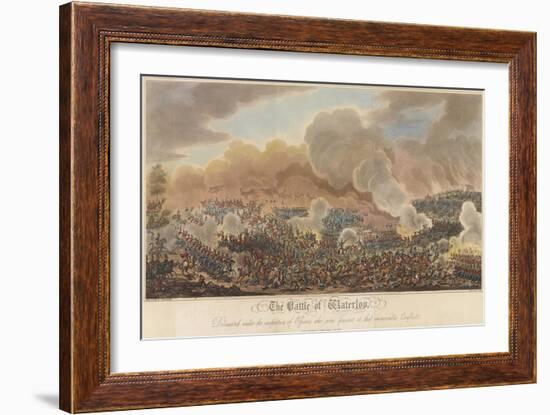 The Battle of Waterloo-George Cruikshank-Framed Giclee Print