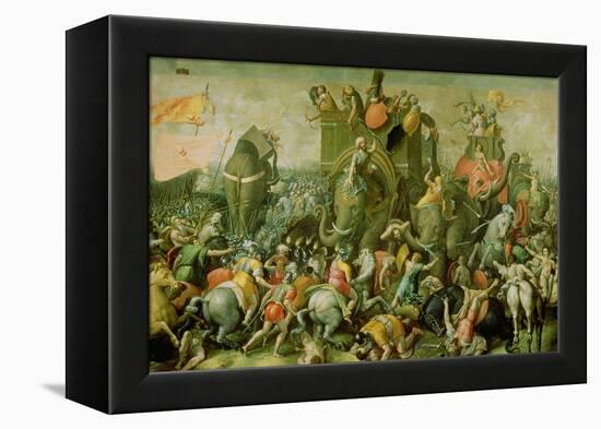 The Battle of Zama, 202 BC, 1570-80-Giulio Romano-Framed Premier Image Canvas