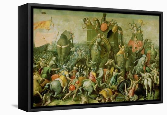 The Battle of Zama, 202 BC, 1570-80-Giulio Romano-Framed Premier Image Canvas