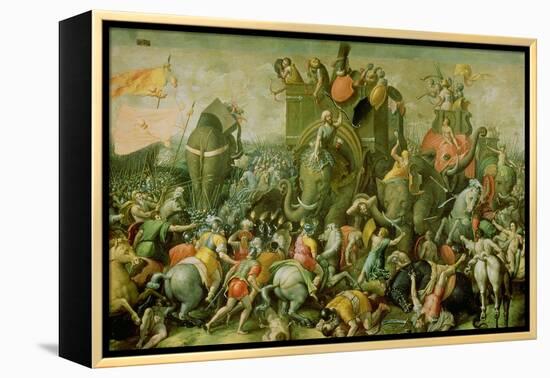 The Battle of Zama, 202 BC, 1570-80-Giulio Romano-Framed Premier Image Canvas