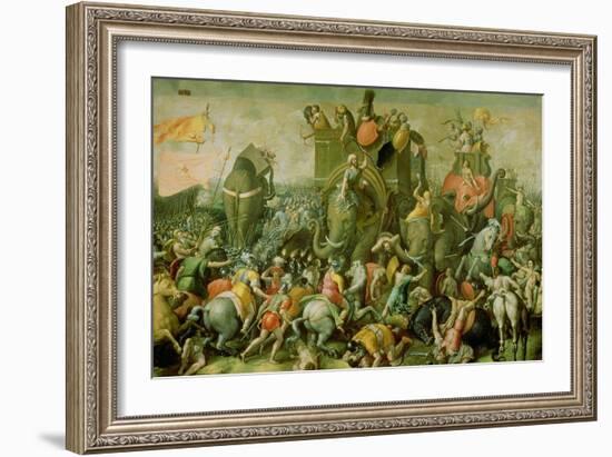 The Battle of Zama, 202 BC, 1570-80-Giulio Romano-Framed Giclee Print