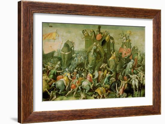 The Battle of Zama, 202 BC, 1570-80-Giulio Romano-Framed Giclee Print