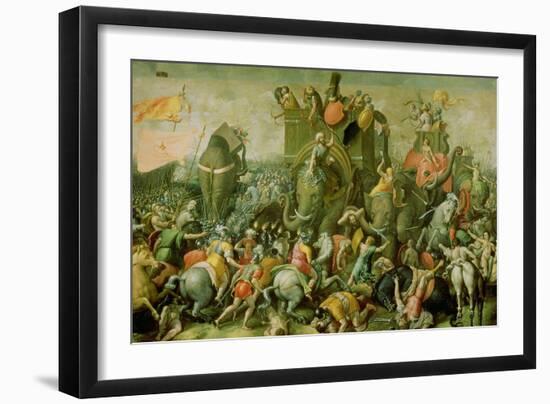 The Battle of Zama, 202 BC, 1570-80-Giulio Romano-Framed Giclee Print