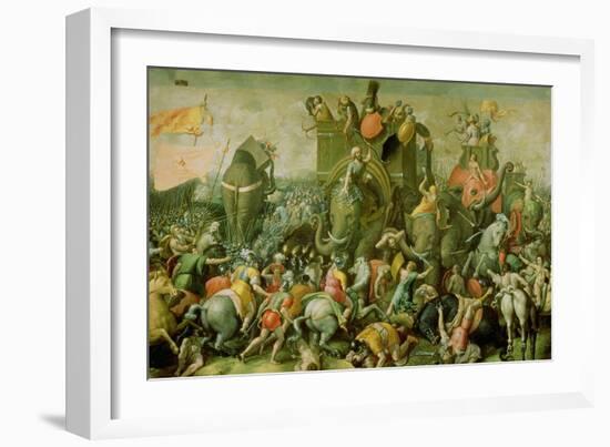 The Battle of Zama, 202 BC, 1570-80-Giulio Romano-Framed Giclee Print